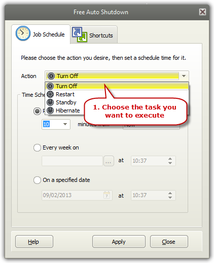 Choose the Task You Want to Execute Choose the Task You Want to Execute