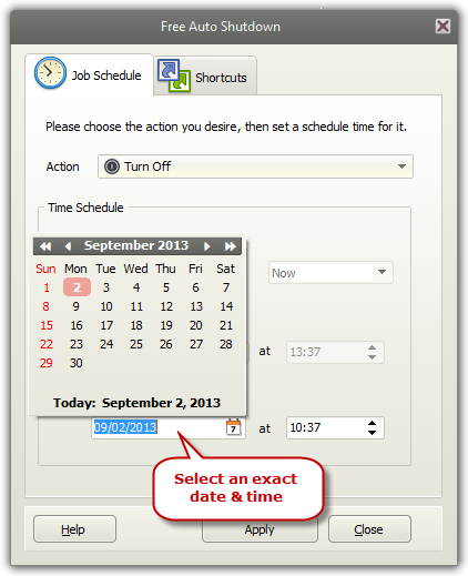 Schedule a Specified Date Schedule a Specified Date