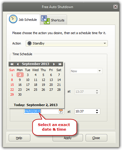Schedule a Specified Date Schedule a Specified Date