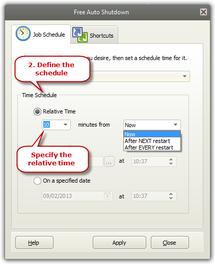 Schedule Relative Time